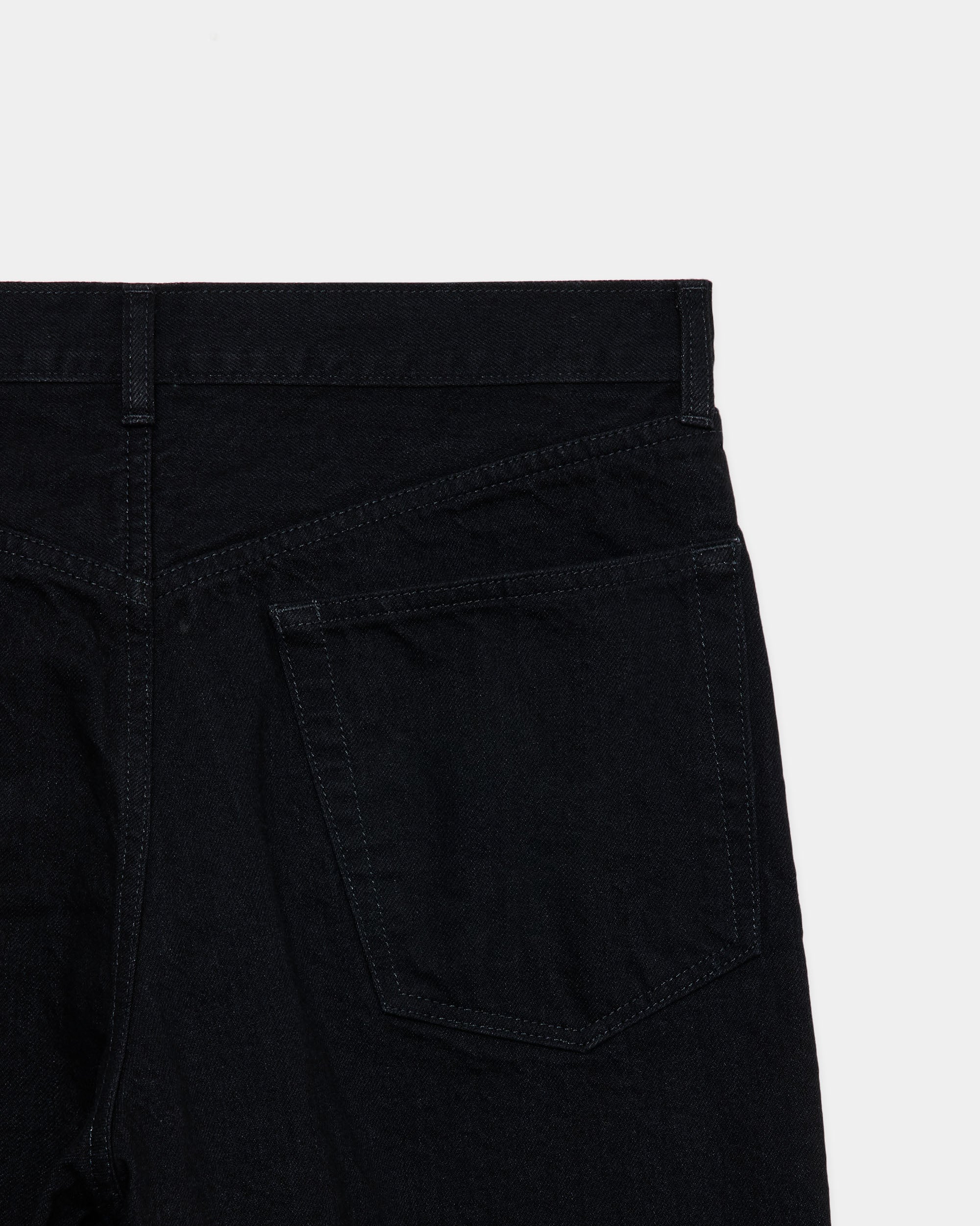 Organic Cotton 13.5oz Selvedge Denim / Cylinder Fit Jeans, Black O.W