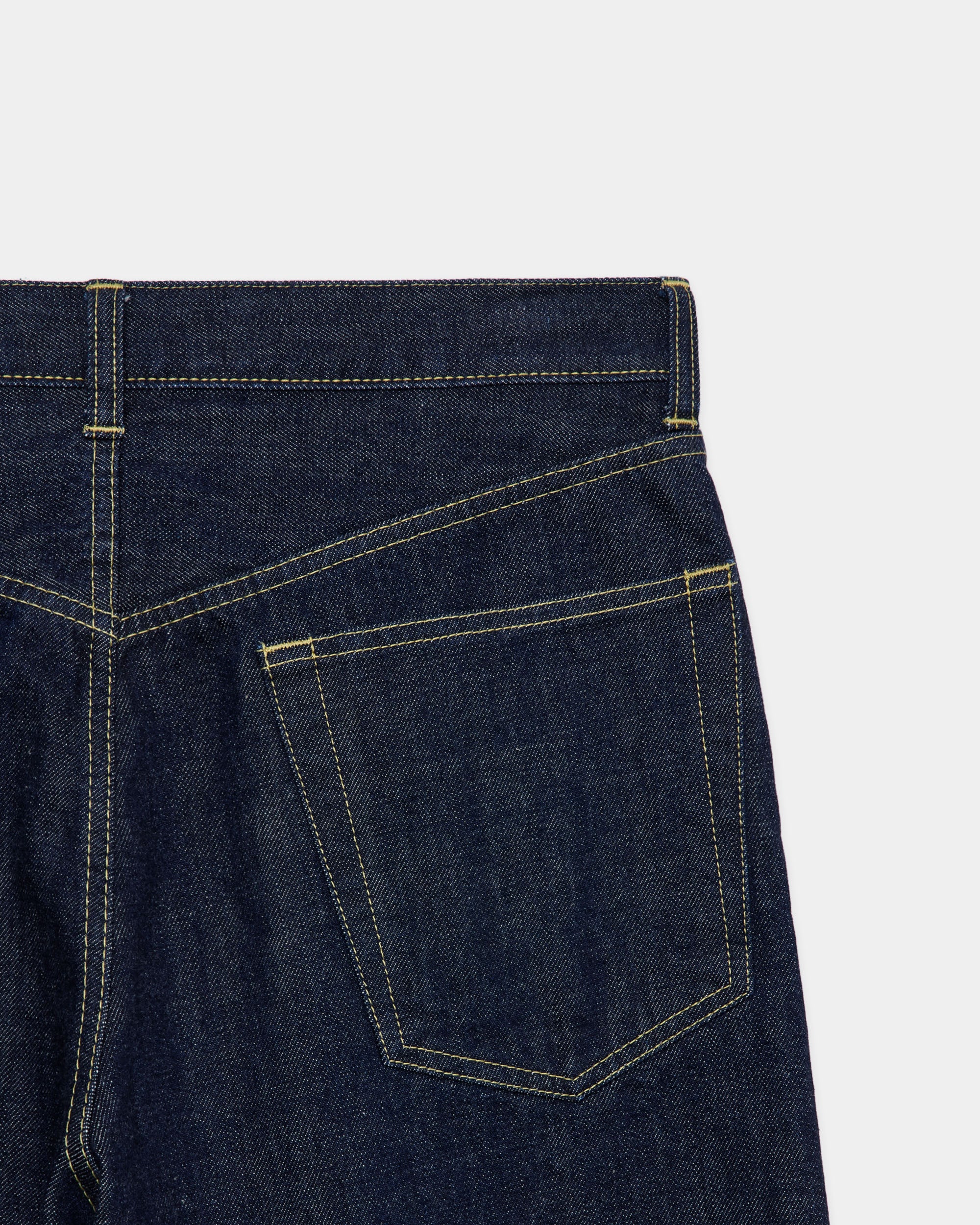 Organic Cotton 13.5oz Selvedge Denim / Cylinder Fit Jeans, Indigo O.W