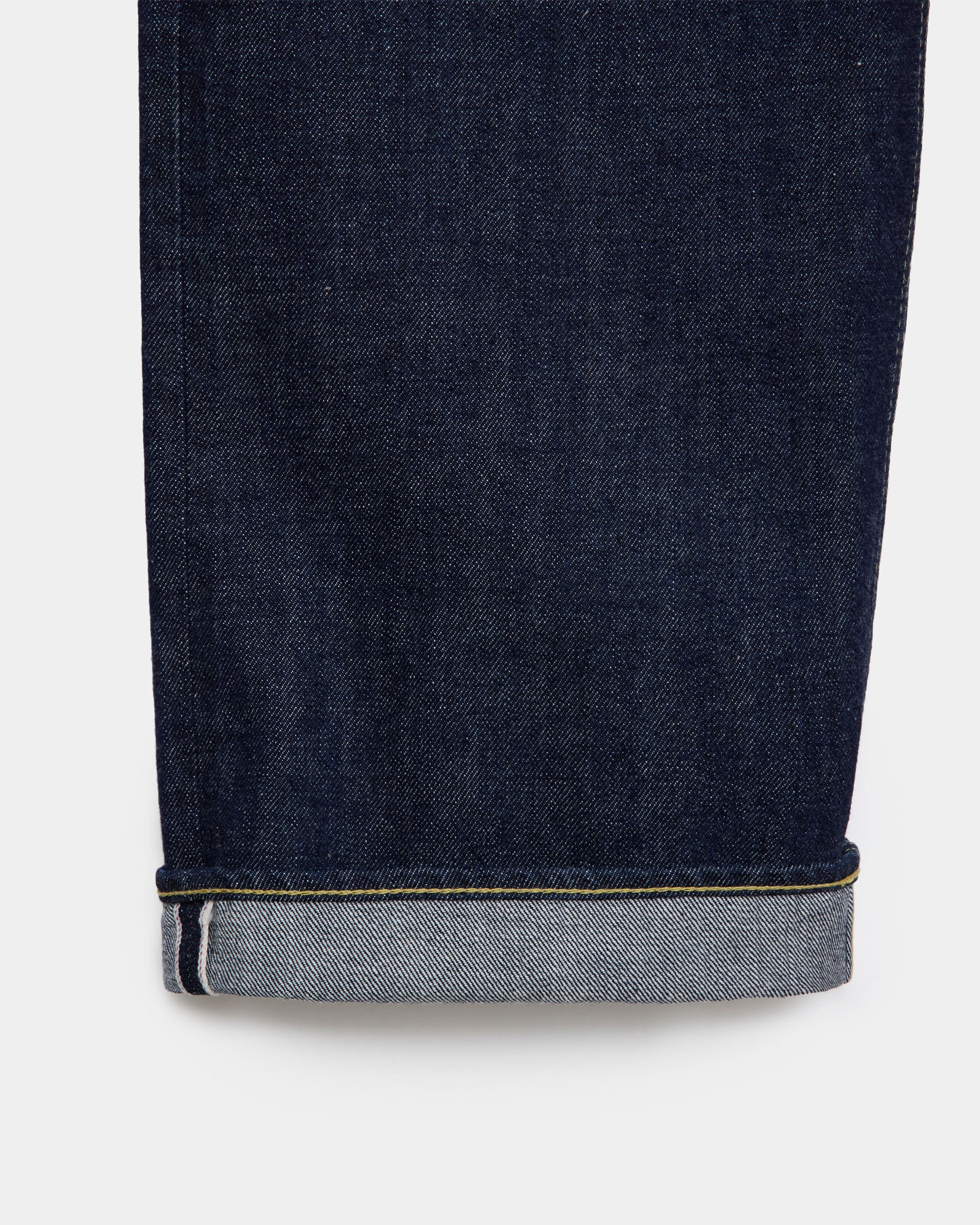 Organic Cotton 13.5oz Selvedge Denim / Cylinder Fit Jeans, Indigo O.W