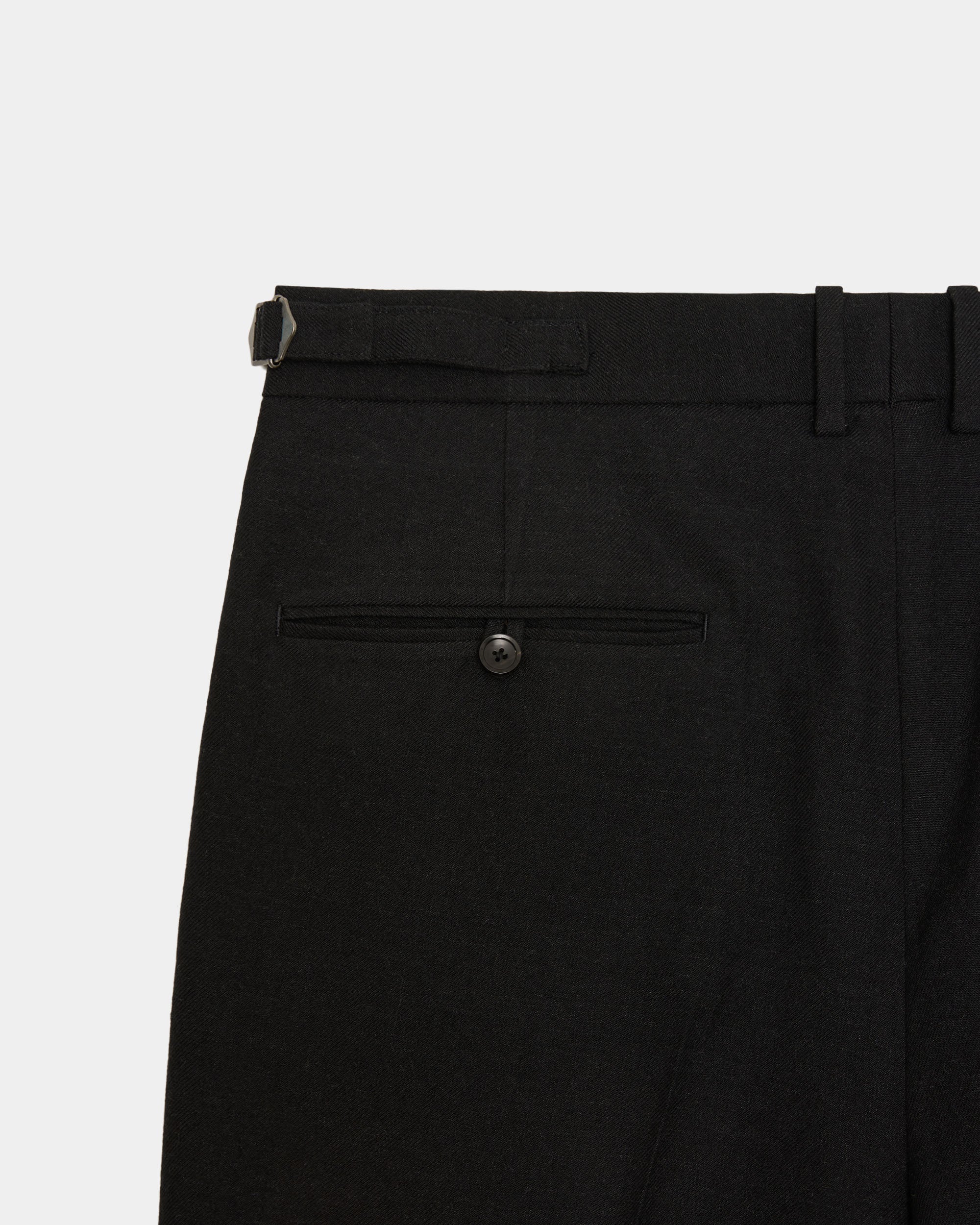 ウールサージワッシャータンブラー / レギュラーフィットストレートトラウザーズ, Chambray Black