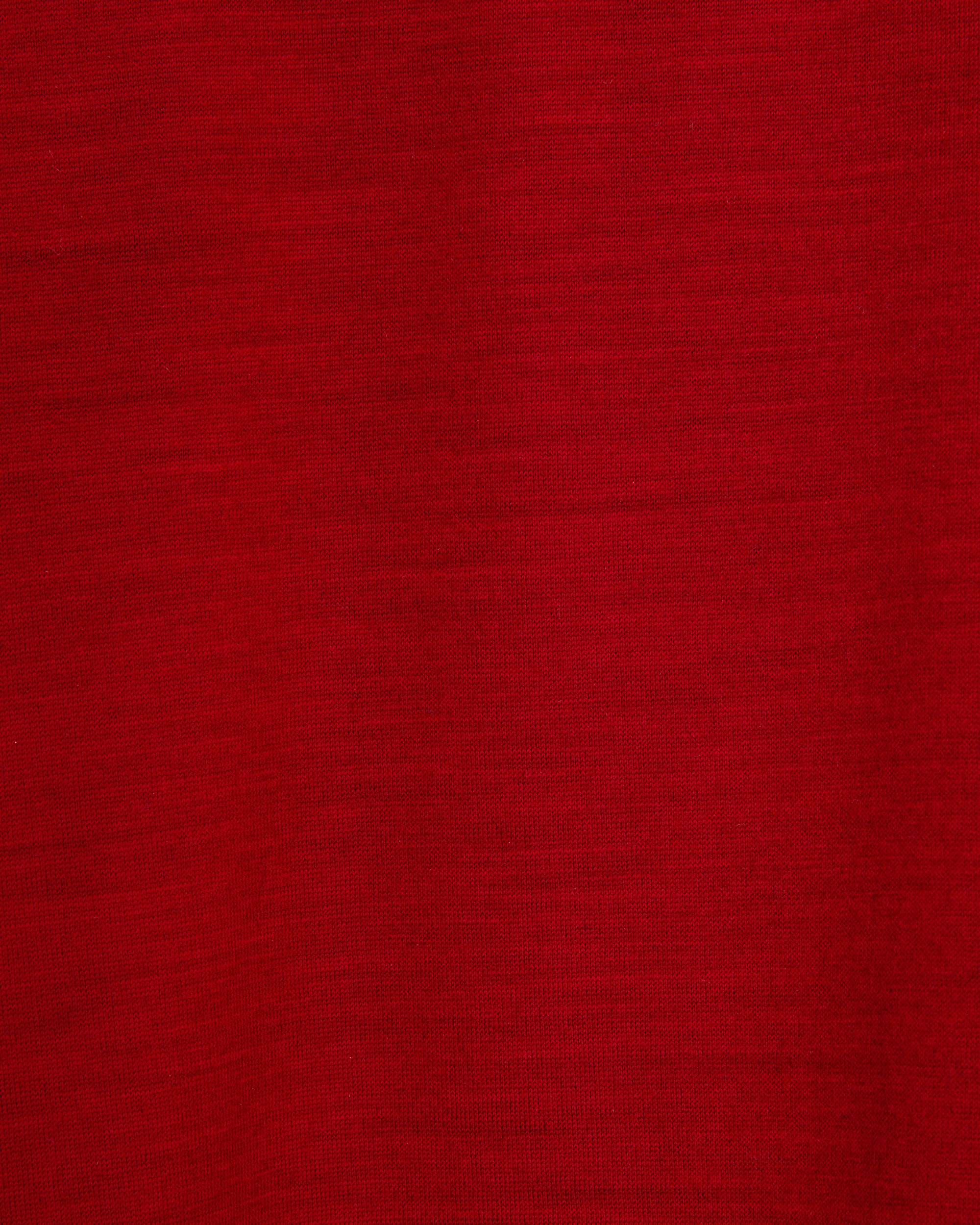 スーパー100s ウォッシャブルウール天竺 / ハーフジップスタンド, Red
