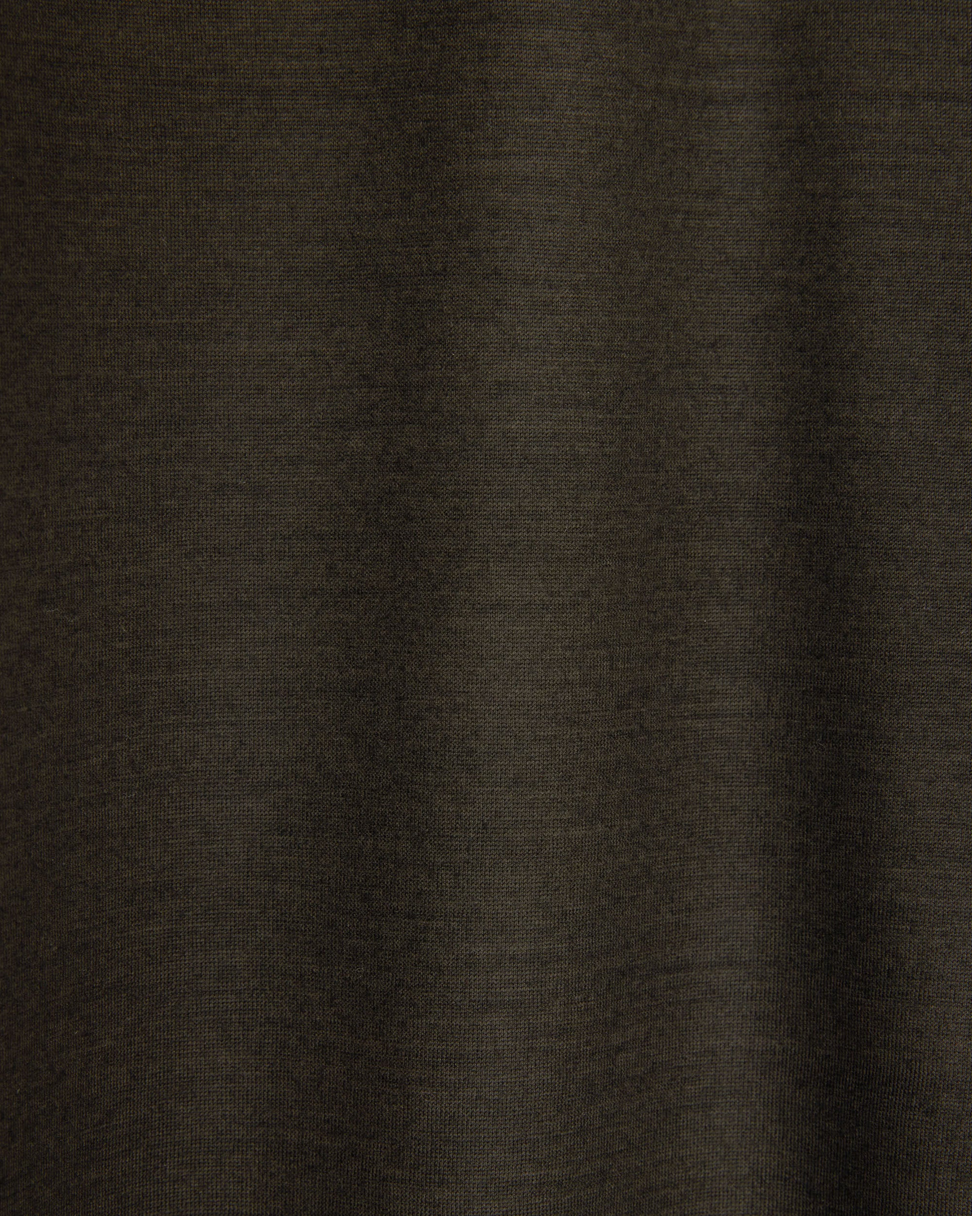 スーパー100sウォッシャブルウール天竺 / クルーネック L/S Tee, Dark Olive
