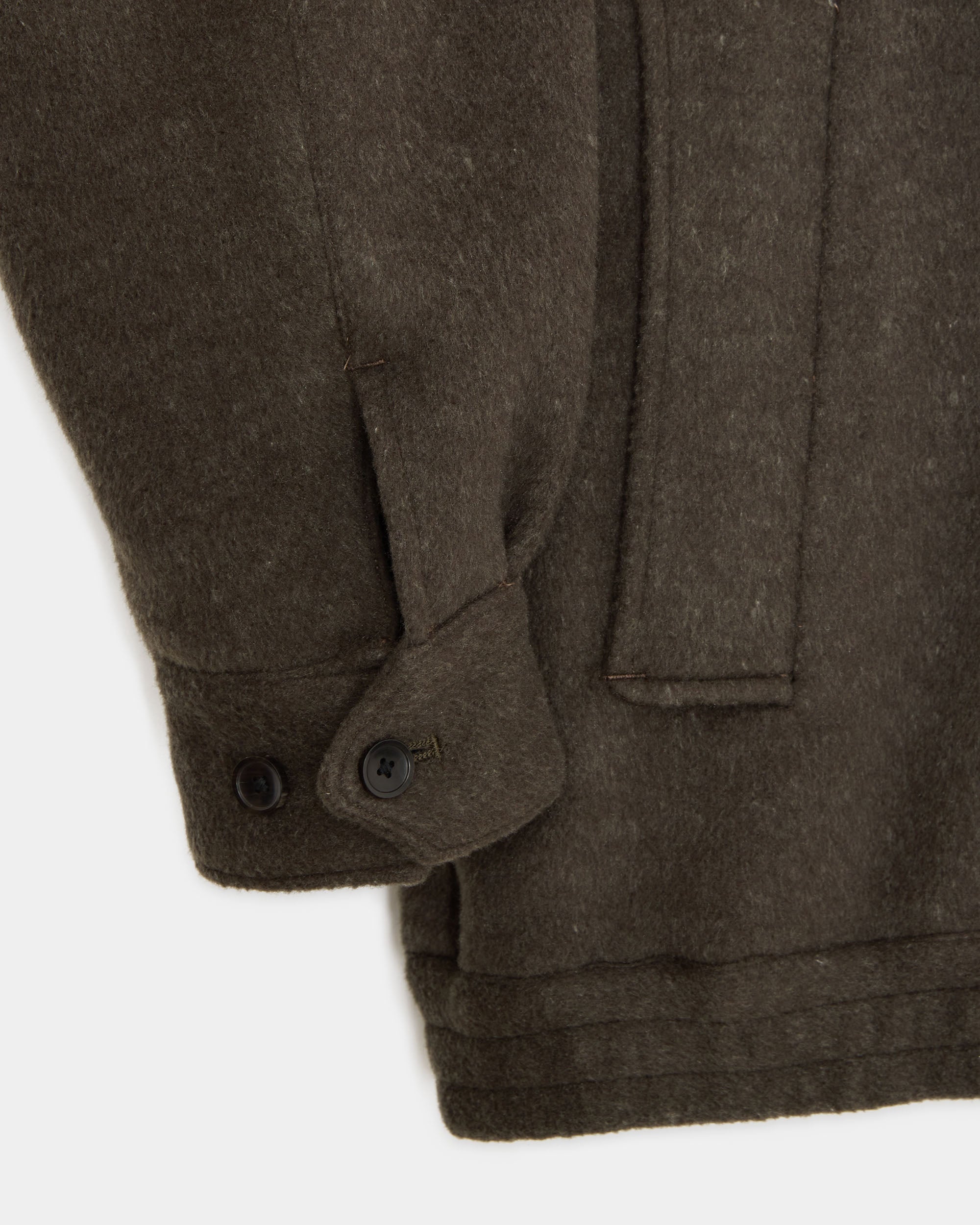 ウールシルクダブルクロス / トラックジャケット, Top Olive