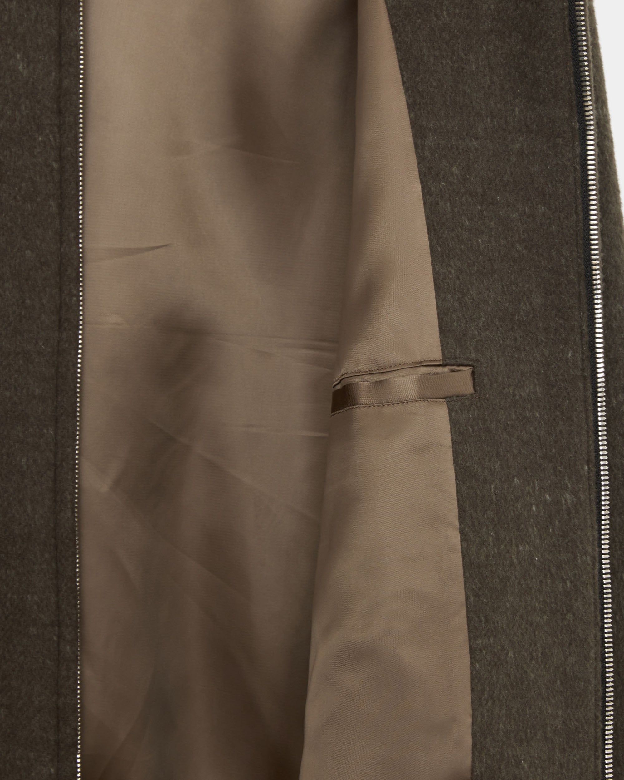 ウールシルクダブルクロス / トラックジャケット, Top Olive