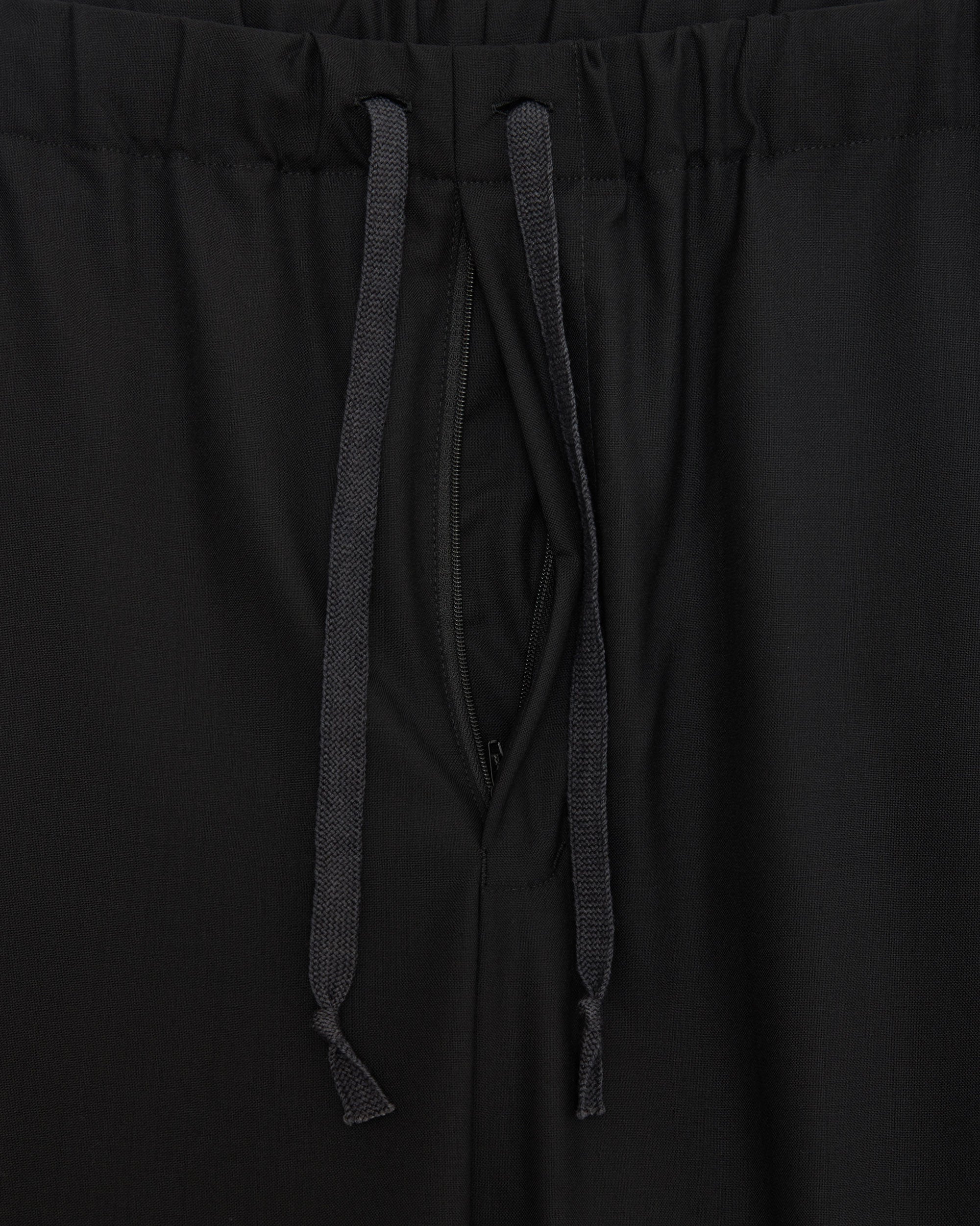 【PARKING Special Order】2/60 Wool Tropical Melange / Cocoon Wide Easy Pants, Black