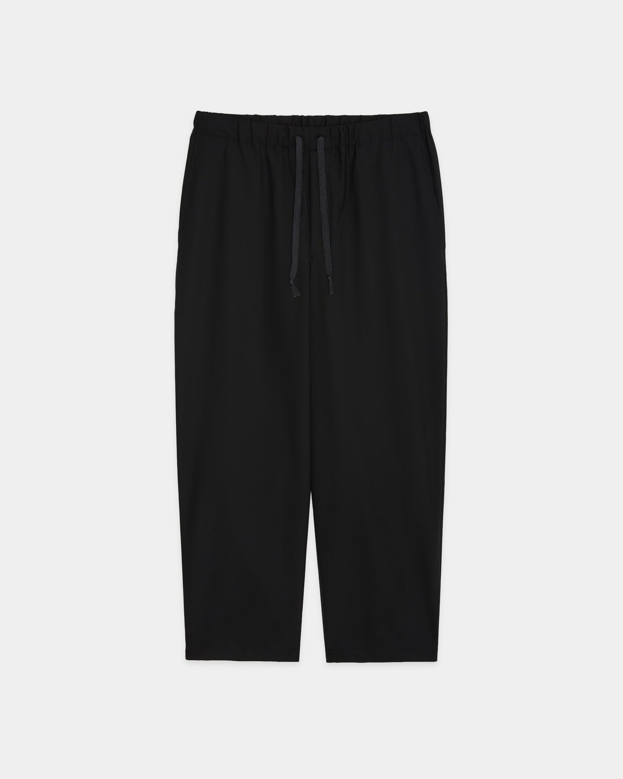 【PARKING Special Order】2/60 Wool Tropical Melange / Cocoon Wide Easy Pants, Black