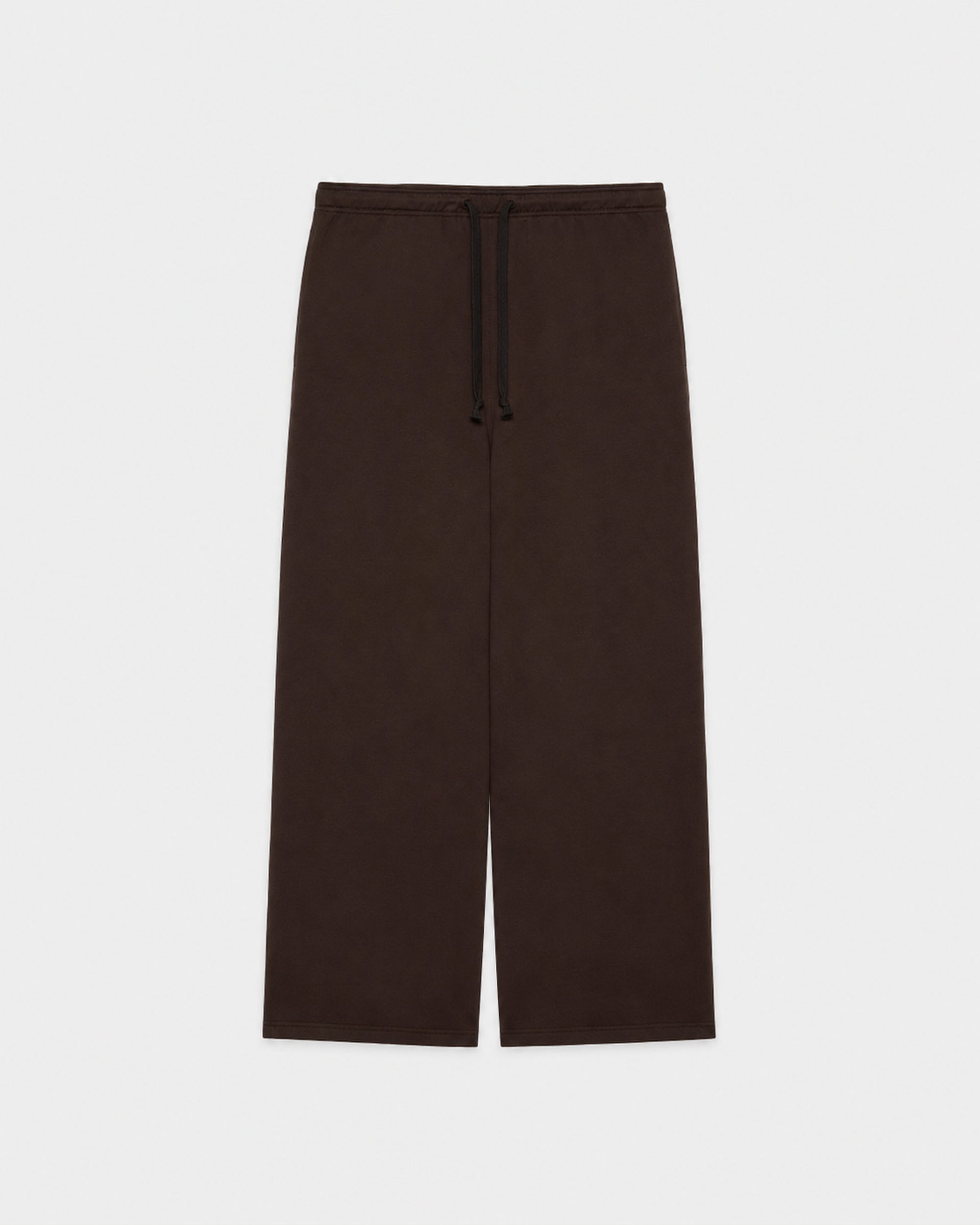 Organic Cotton Open-End Yarn Inlay Brushed / Gym Pants, Brown